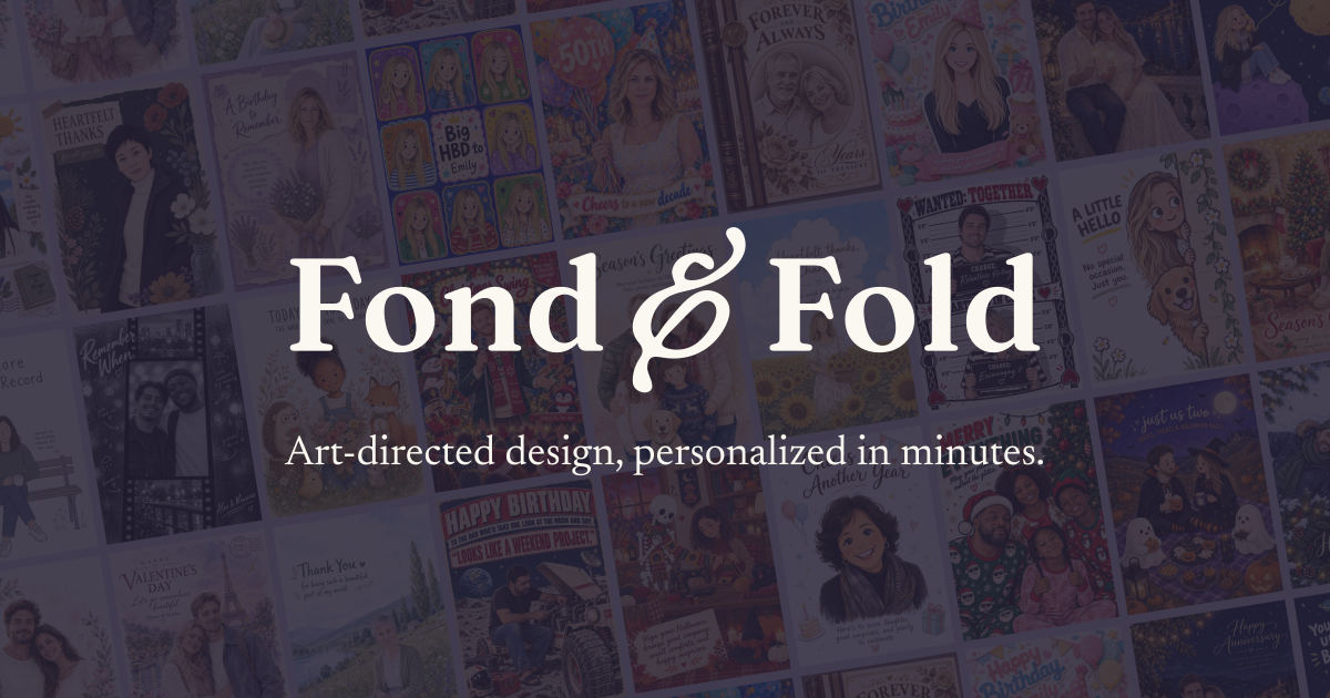 Fond & Fold presents its 2026 Christmas collection of personalized illustrated cards