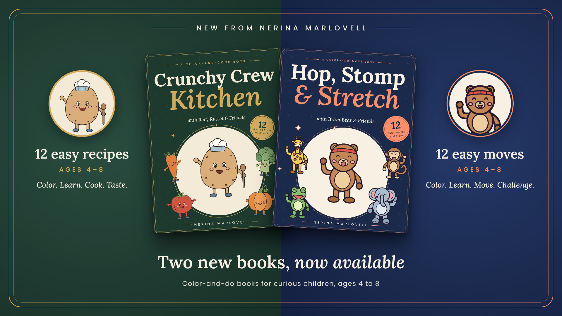 New Color-and-Do Books Turn Dinner and Wiggle Time Into Shared Learning for Kids and Grown-Ups